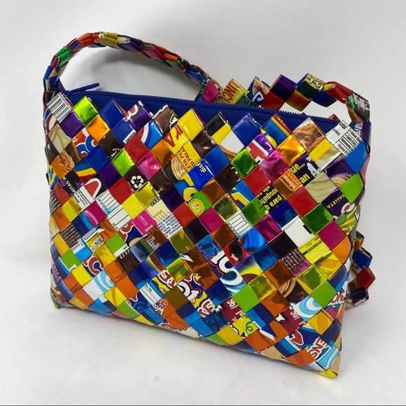 other Handbags - Braided wrappers purse bright colors